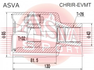 ШРУС внутренний правый 32x43x26 ASVA CHRIR-EVMT ASVA