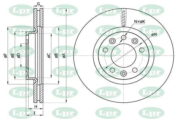 Диск тормозной C1021V C1021V LPR