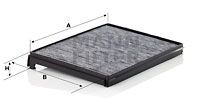 Фильтр салонный угольный CUK33001 CUK33001 MANN FILTER