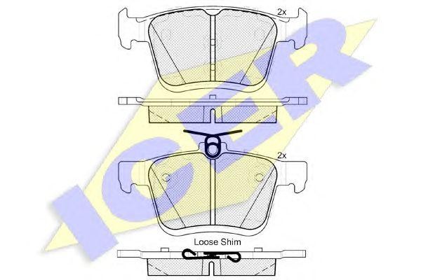 182099 колодки дисковые задние !\ Audi A3, VW Golf 1.2-2.0/TSi/TDi 12> 182099 ICER