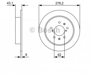 0 986 479 D34 диск тормозной задний!\ Suzuki Swift 1.6i 06> 0 986 479 D34 BOSCH
