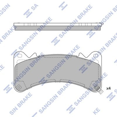 Колодки передние CADILLAC ESCALADE 2016- SP4115 SP4115 SANGSIN