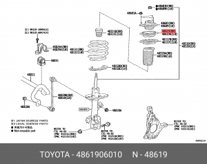 Подшипник опоры амортизатора 48619-06010 48619-06010 TOYOTA