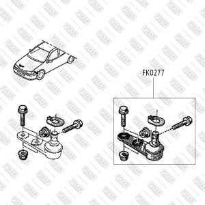 Опора шаровая нижняя левая/правая RENAULT Megane 96- FK0277 FK0277 FIXAR