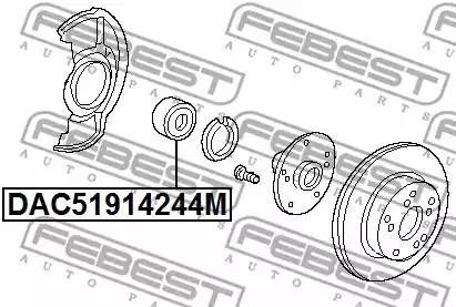 Подшипник ступицы передний HONDA ACCORD 2013- DAC51914244M DAC51914244M FEBEST