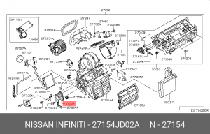 Тяга соединительная 27154-JD02A 27154-JD02A NISSAN
