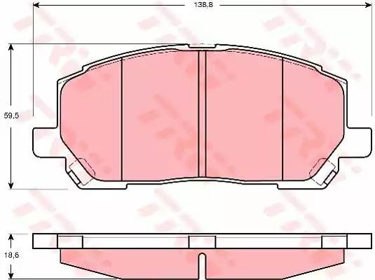 Колодки передние LEXUS RX300 (7/00-7/01) GDB3286 GDB3286 TRW