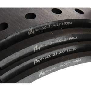 Накладка тормозной колодки BPW SAF (420x200) стандарт 80 отв. 8x15 / 93251 (8шт. 350-33-042 MEGA POWER