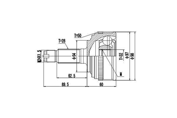 КОМПЛЕКТ ШРУСА DCV823118 DYNAMATRIX