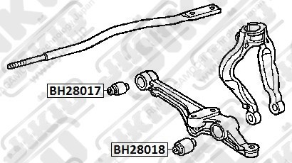 сайлентблок нижн. рычага наружн.!\ Honda Prelude BB 91-01 BH28018 JIKIU