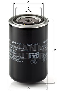 фильтр топливный!\ DAF BUS/65-Serie/65CF/75-Serie/75CF/85-Serie/85CF/95-Serie/F  WDK 940-5 MANN FILTER