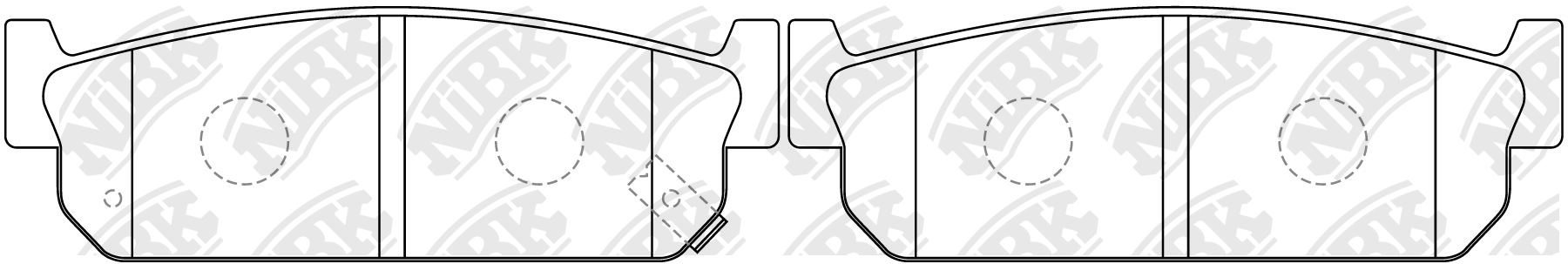 Колодки тормозные INFINITI Q45 (89-) задние (4шт.) NIBK PN2262 NIBK