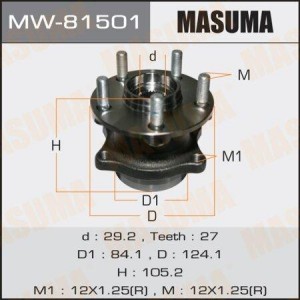 ступица задняя!\ Subaru Forester/Impreza 11> MW-81501 MASUMA