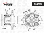 Ступица колеса передняя с подшипником MERCEDES BENZ ML/GLE W166/GLS X166 11- (FA DB83214 MILES