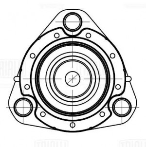 Опора амортизатора Ford Mondeo III (00-) (перед.) (с подшип.) (SA 1056) SA 1056 TRIALLI