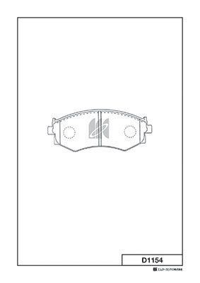 D1154-01 287 00=Y01-262WK !колодки дисковые п.\ Nissan Primera 1.8-2.0 90-96 D1154 MK KASHIYAMA