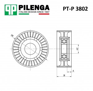 Ролик натяжителя ремня приводного SPRINTER c 2006 PT-P3802 PTP3802 PILENGA
