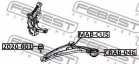 Опора шаровая передн рычага CHRYSLER SEBRING II  2020-001 2020-001 FEBEST