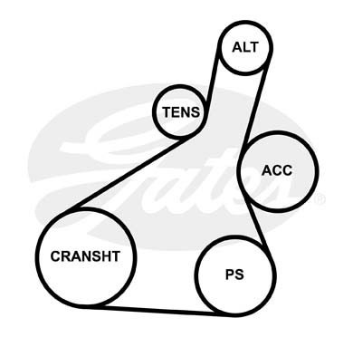 Поликлиновой ремень 6PK1735 (8653-10378) 6-PK-1735 GATES