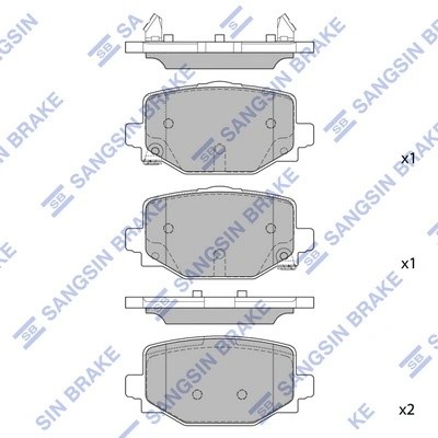 Колодки задние INFINITI QX50 19- SP4367 SP4367 SANGSIN