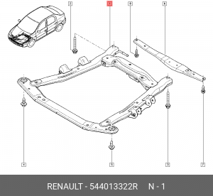 ПОДРАМНИК 544013322R 544013322R RENAULT
