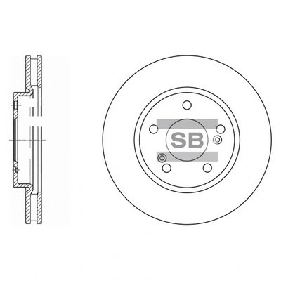 Диск тормозной Mitsubishi Lancer/SpaseRunner 2.0i/2.4GDi 00-07 SD4312 SD4312 SANGSIN