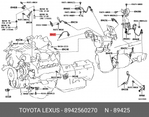 8942560270 ДАТЧИК ТЕМПЕРАТУРЫ ВЫХЛОПНЫХ ГАЗОВ №1 89425-60270 TOYOTA