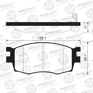 Колодки тормозные дисковые Avantech передние (противоскрипная пластина в компл.) AV149 AVANTECH