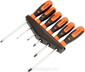 Набор отверток SL5.0-SL6.0, PH1-PH2 6 предметов АВТОДЕЛО 39481 AVTO DELO