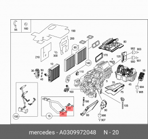 КОЛЬЦО УПЛОТНИТЕЛЬНОЕ 0309972048 A0309972048 MERCEDES BENZ