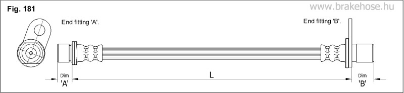 Шланг тормозной задний FT2183 FT2183 K K