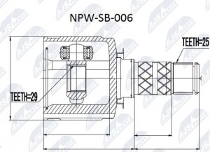 ШРУС NPWSB006 NPWSB006 NTY