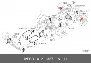 41211337 КЛАПАН ПНЕВМАТИЧЕСКОЙ ПОДВЕСКИ IVECO (10005023/220412/0019289, ИТАЛИЯ ) 41211337 IVECO