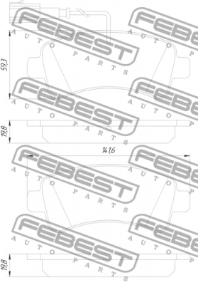 Колодки задние FIAT DUCATO 2006- 2801-DUCIIIR 2801-DUCIIIR FEBEST