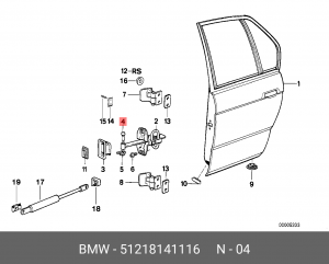 штифт!\ BMW E31/E32/E34/E36/E38/E39 88-03 51 21 8 141 116 BMW