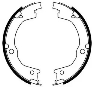 Колодки барабанные HYUNDAI Sorento 02-09/ Santa FE 2006 BS11005 BS11005 SB NAGAMOCHI