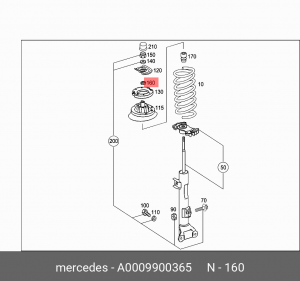 Гайка MERCEDES OE A 000 990 03 65 MERCEDES BENZ