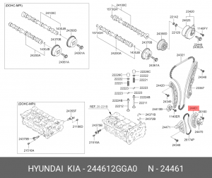 Hyundai Sonata VII 2015> 244612GGA0 HYUNDAI KIA