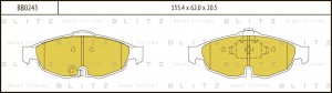 Колодки тормозные дисковые передние CHRYSLER Sebring 01- BB0243 BB0243 BLITZ