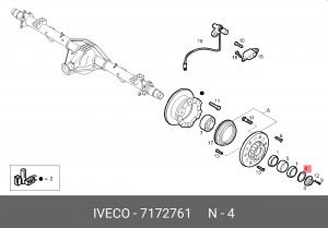 шайба предохранительная! (м)\IVECO DAILY 7172761 IVECO