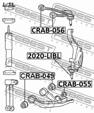 Сайлентблок верхн рычага передний JEEP GRAND CHEROKEE III 2004-2010 CRAB-056 CRAB-056 FEBEST