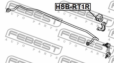 Втулка заднего стабилизатора HONDA STREAM ALMAS HSB-RT1R HSB-RT1R FEBEST