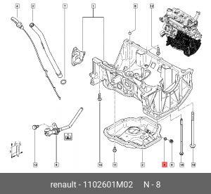 Прокладка сливной пробки RENAULT/NISSAN/INFINITI /17x12x3mm RENAULT 1102 601 M02 1102601M02 RENAULT