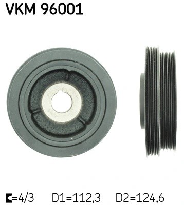 Шкив коленвала VKM96001 SKF