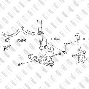 сайлентблок амортизатора нижн.!\ Toyota Land Cruiser KDJ9#/#ZJ9# 96-02 FG0742 FIXAR