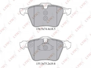 Колодки тормозные дисковые передние BD-7816 LYNXAUTO
