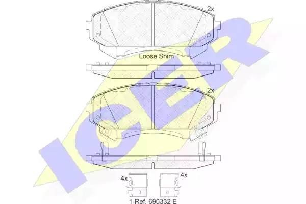 182140 колодки дисковые !передние Sport\ Cadillac CTS 3.6 08> 182140 ICER