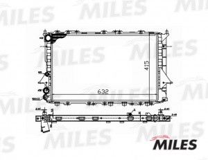 Радиатор (механическая сборка) AUDI A100 / A6 1.8-2.3/2.4/2.5D 91-98) (NISSENS 6 ACRM041 MILES