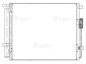 Радиатор кондиц. с ресивером для а/м Hyundai Santa Fe (12-) 2.0CRDi/2.2CRDi M/A  LRAC0821 LUZAR