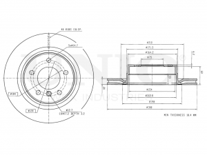 Диск тормозной задний BRD-20204 UNIO